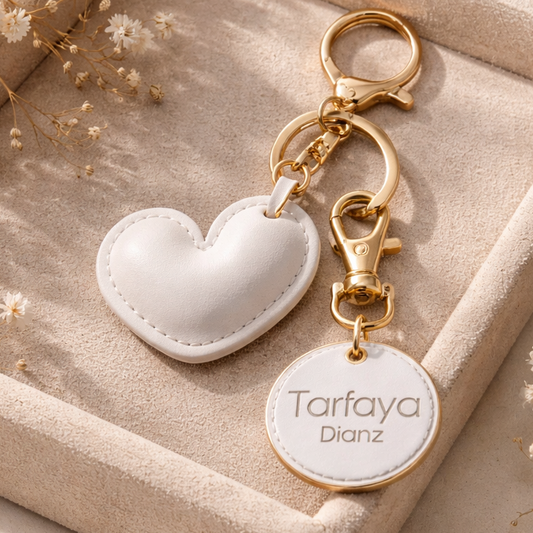 Heart Bag Charm and Key Holder